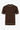 Herrbrun stickad t-shirt med rund hals och kontrastfärgad kant, normal passform