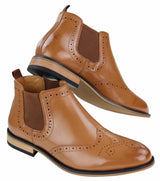 Herr Slip-On Brogue-stövlar