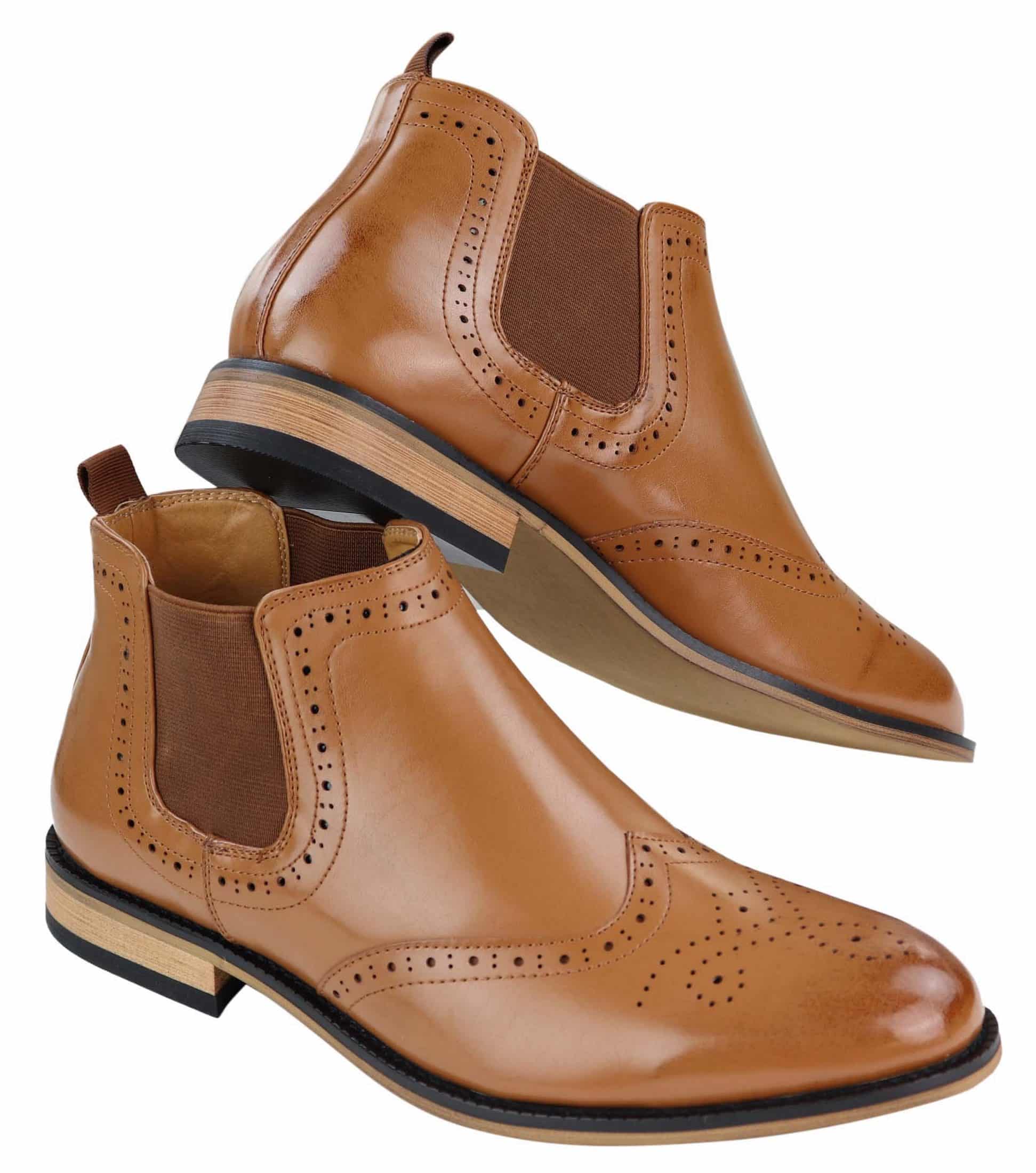 Herr Slip-On Brogue-stövlar
