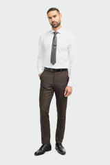 Caridi - Herrbyxor i tweed, brunt