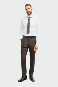 Caridi - Herrbyxor i tweed, brunt