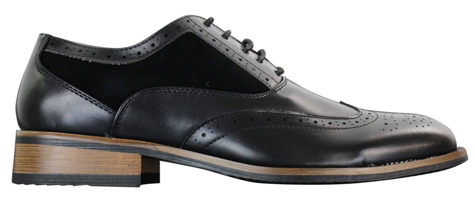 Svarta Brogue-skor för män