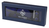 Slips i satin, siden, texturerad, blå, presentset, näsduk, manschettknappar, slips i matt satin