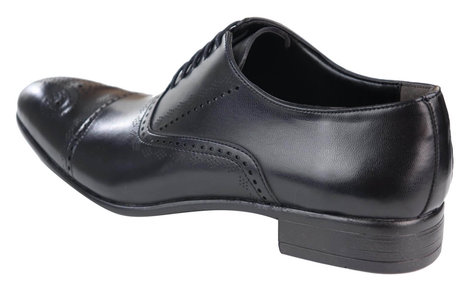 Klassiska svarta brogueskor för män