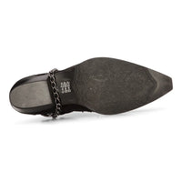 Herr Western Svarta Cowboystövlar Vintage Spetsig Riddarstövel Country Stövel Ridning Äkta Läder