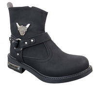 Herr Cowboy Motorcykel Ridstövlar Nubuck PU Läder
