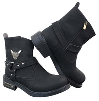 Herr Cowboy Motorcykel Ridstövlar Nubuck PU Läder