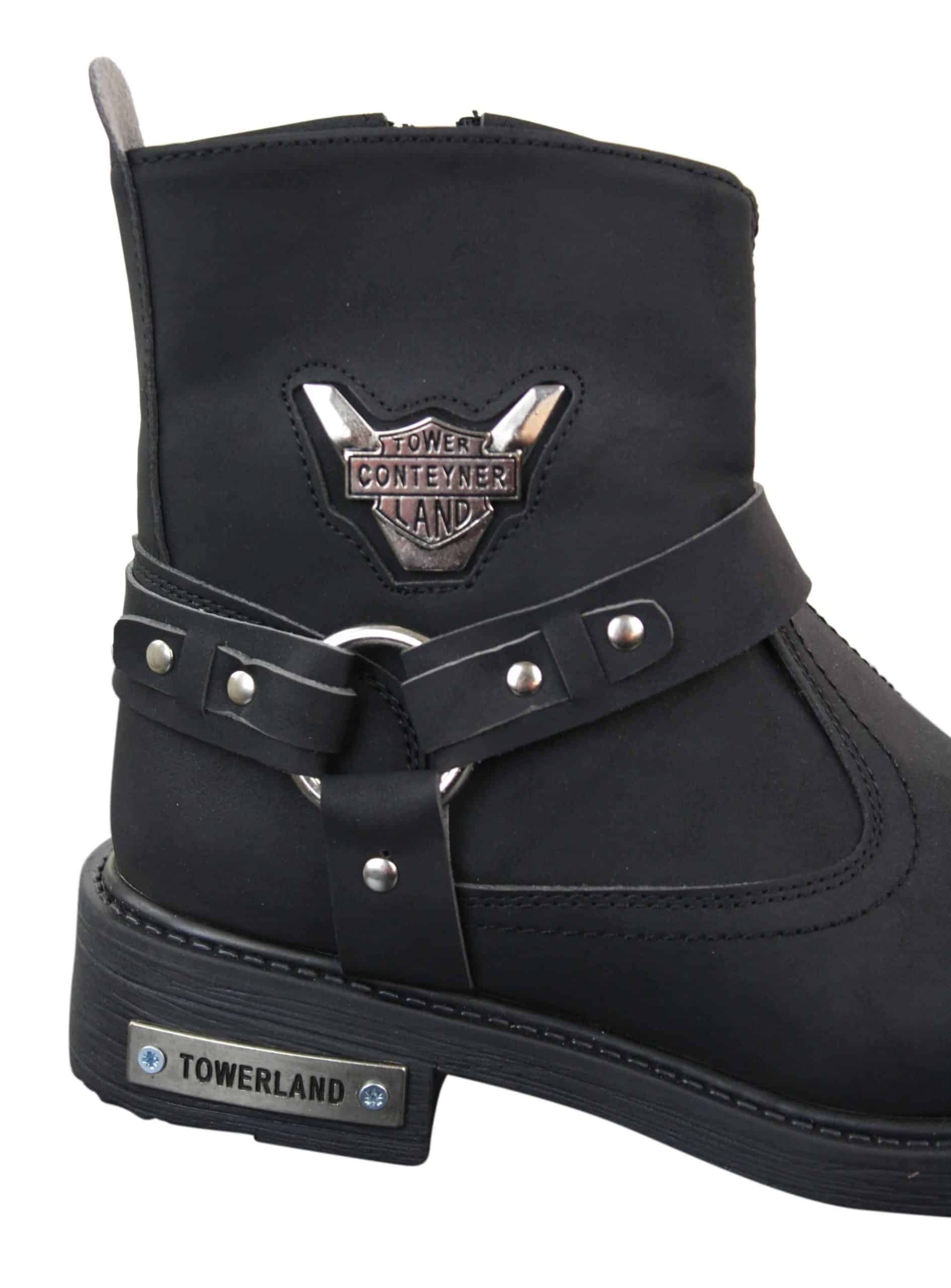 Herr Cowboy Motorcykel Ridstövlar Nubuck PU Läder