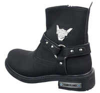Herr Cowboy Motorcykel Ridstövlar Nubuck PU Läder