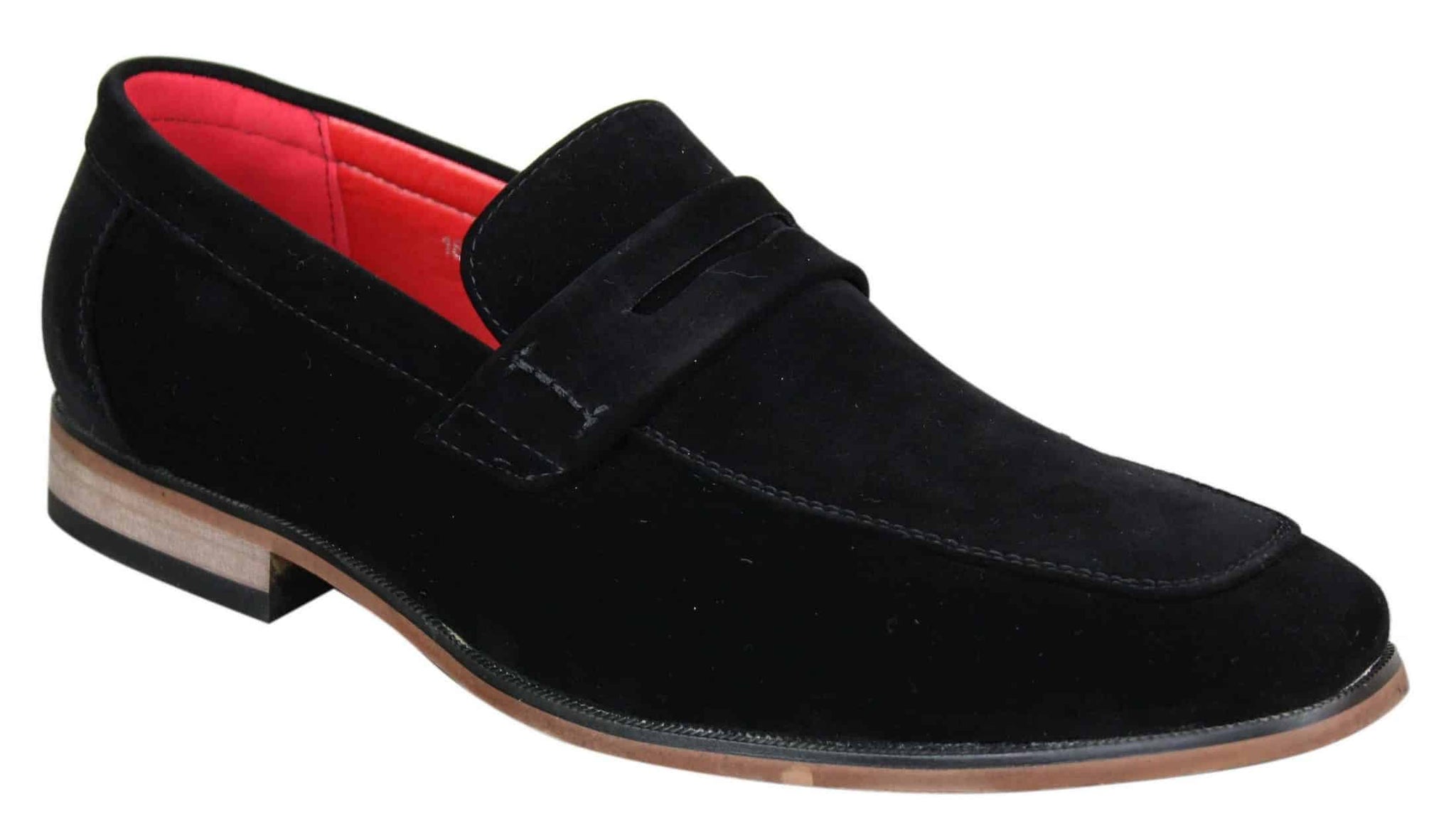 Fiorello 1807 - Herrskor i mocka med konstläder, klassiska loafers i italiensk design