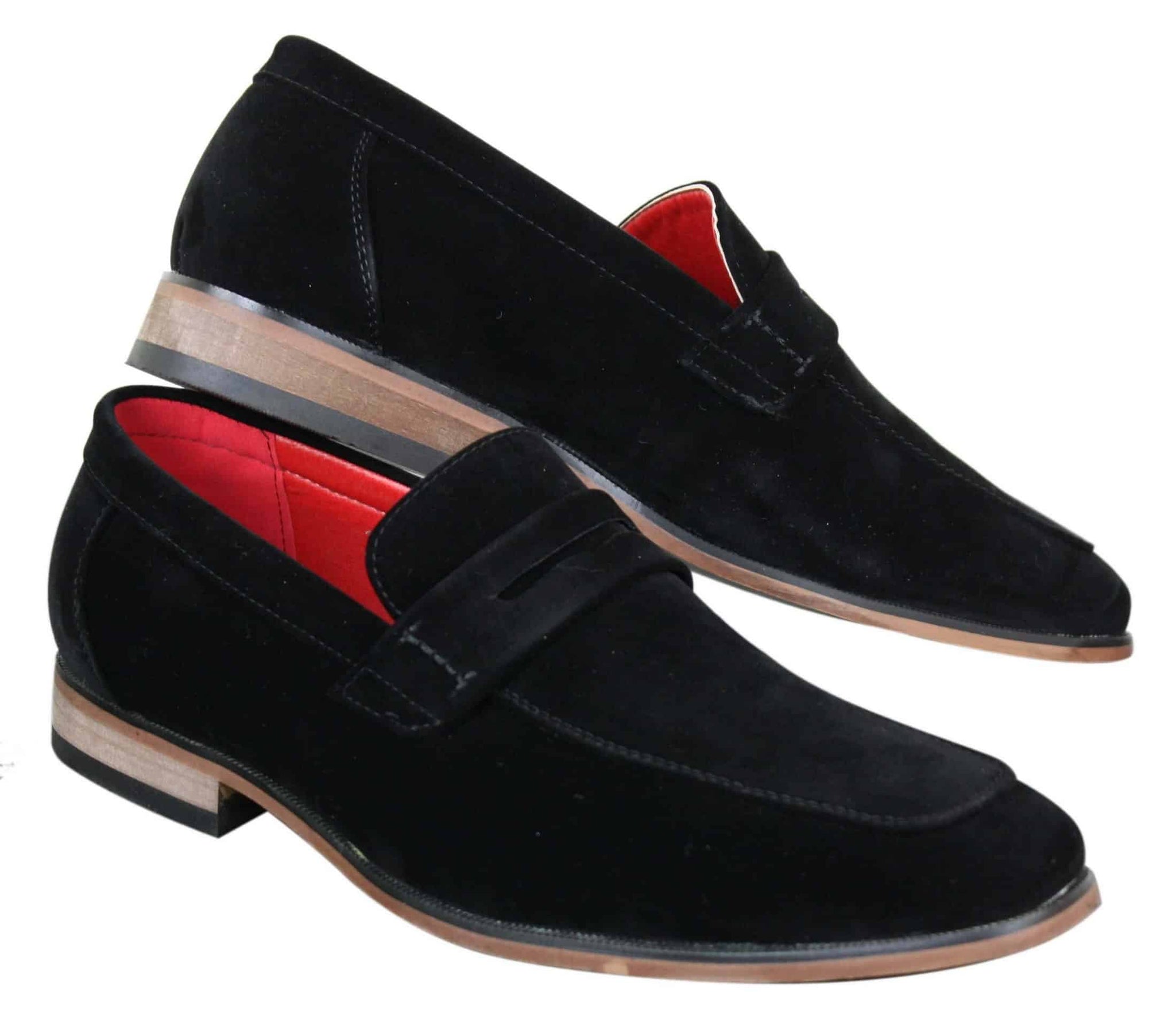 Fiorello 1807 - Herrskor i mocka med konstläder, klassiska loafers i italiensk design