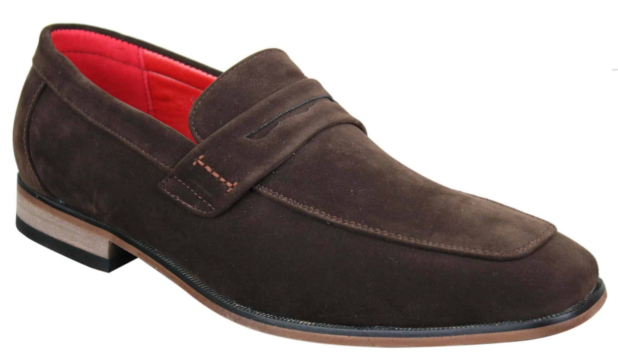 Fiorello 1807 - Herrskor i mocka med konstläder, klassiska loafers i italiensk design