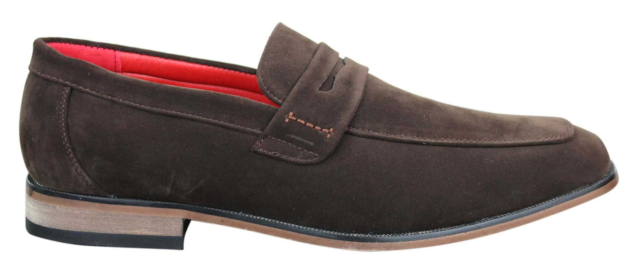Fiorello 1807 - Herrskor i mocka med konstläder, klassiska loafers i italiensk design