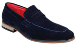 Fiorello 1807 - Herrskor i mocka med konstläder, klassiska loafers i italiensk design