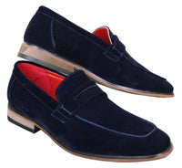 Fiorello 1807 - Herrskor i mocka med konstläder, klassiska loafers i italiensk design