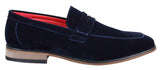 Fiorello 1807 - Herrskor i mocka med konstläder, klassiska loafers i italiensk design