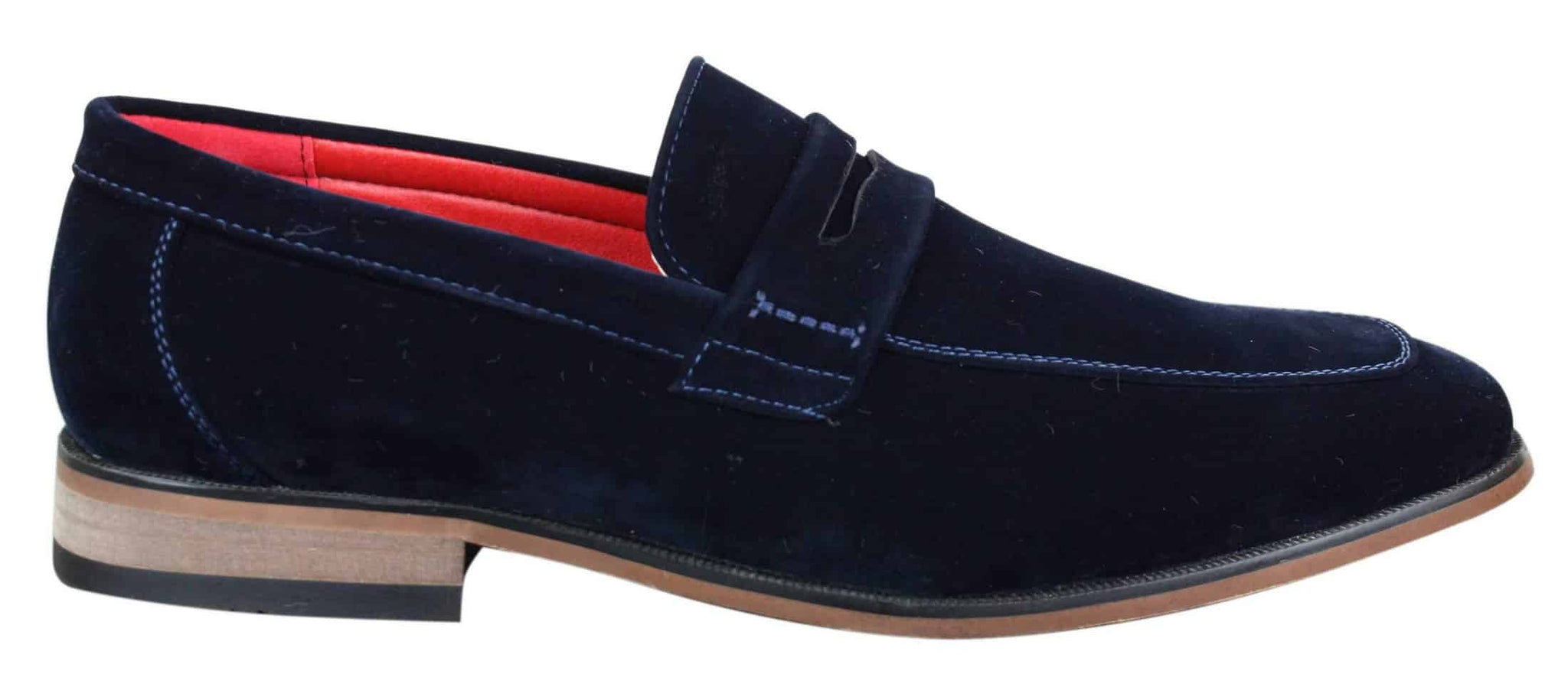 Fiorello 1807 - Herrskor i mocka med konstläder, klassiska loafers i italiensk design
