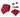 Röd slips i satin, siden, texturerad, presentset, näsduk, manschettknappar, slips i matt satin