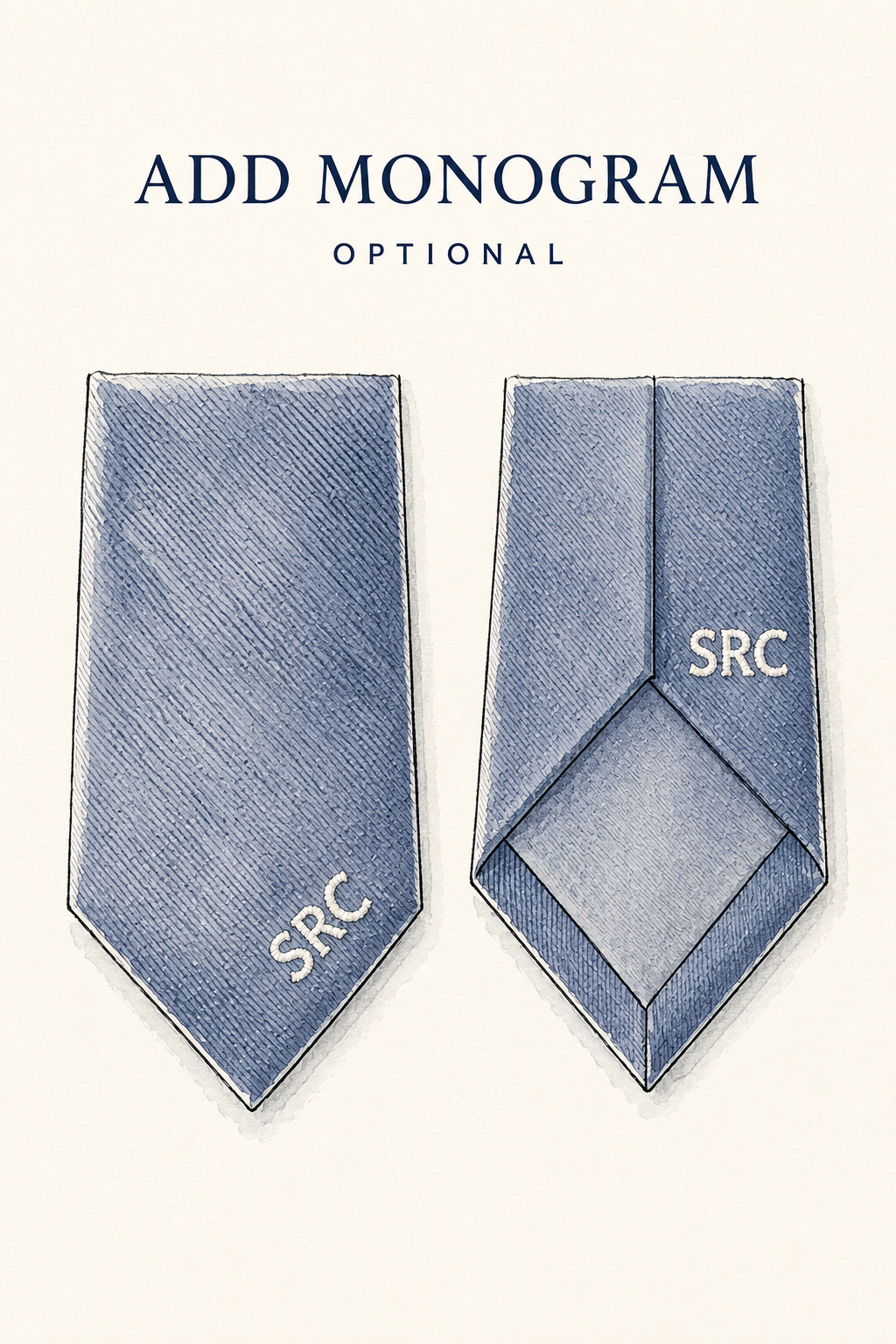 Herrslips och Näsdukset - Marinblå Randig STZ41, One Size