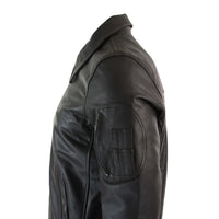 Herr Harrington brun bomberjacka i läder med klassisk pilotmotiv