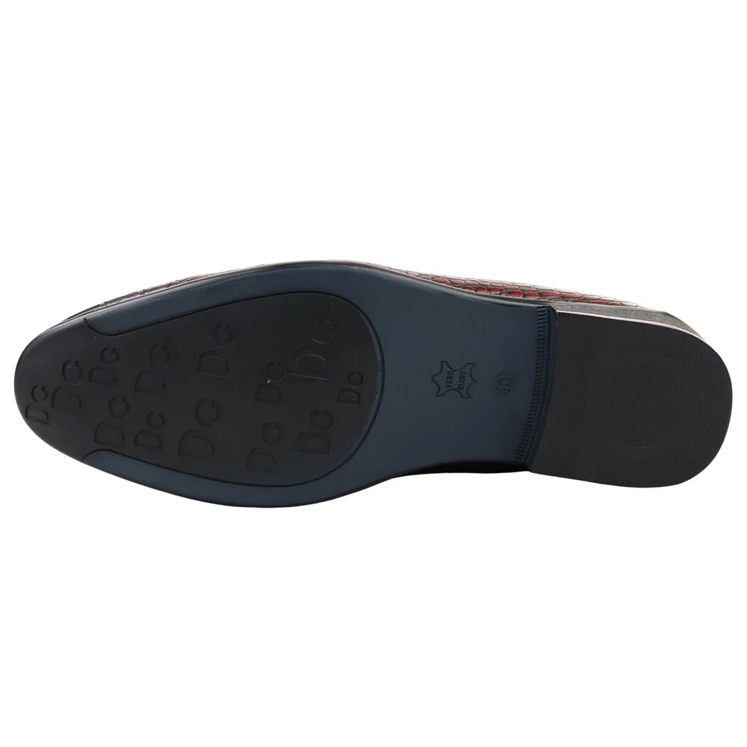 Röda loafers för män