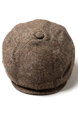 8-panelers Baker Boy-keps Shelbyhatt i ull, tweed, klassisk brun rakhyvel