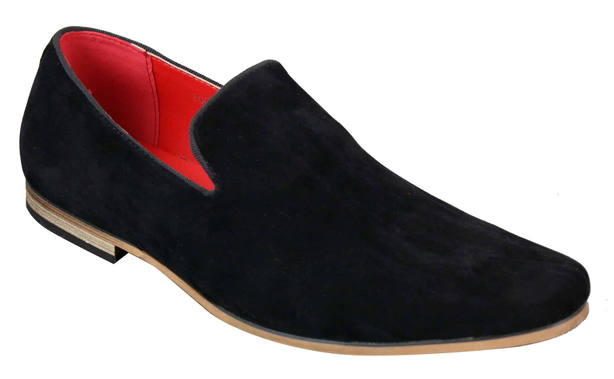 Herr Mocka Läder PU Slip On Loafers Svarta Smart Casual
