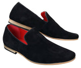 Herr Mocka Läder PU Slip On Loafers Svarta Smart Casual