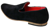 Herr Mocka Läder PU Slip On Loafers Svarta Smart Casual