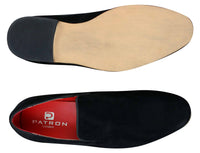 Herr Mocka Läder PU Slip On Loafers Svarta Smart Casual
