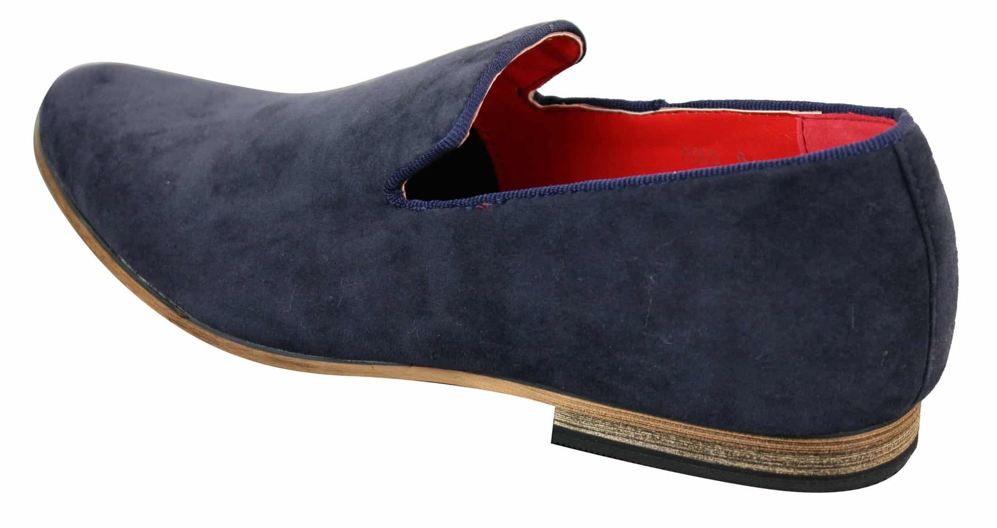 Herr Mocka Läder PU Slip On Loafers Blå Smart Casua