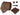 Paisleyhalsad brun slips presentset näsduk manschettknappar slips blommig satin