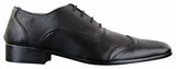 Gio Gino 907001 Herr Svarta Eleganta Formella PU-läder Brogues Med Snörning Gatsby Italiensk Klassisk