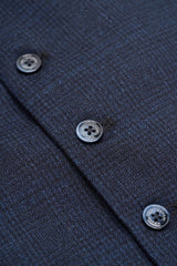 Caridi - Marinblå väst i tweed för män