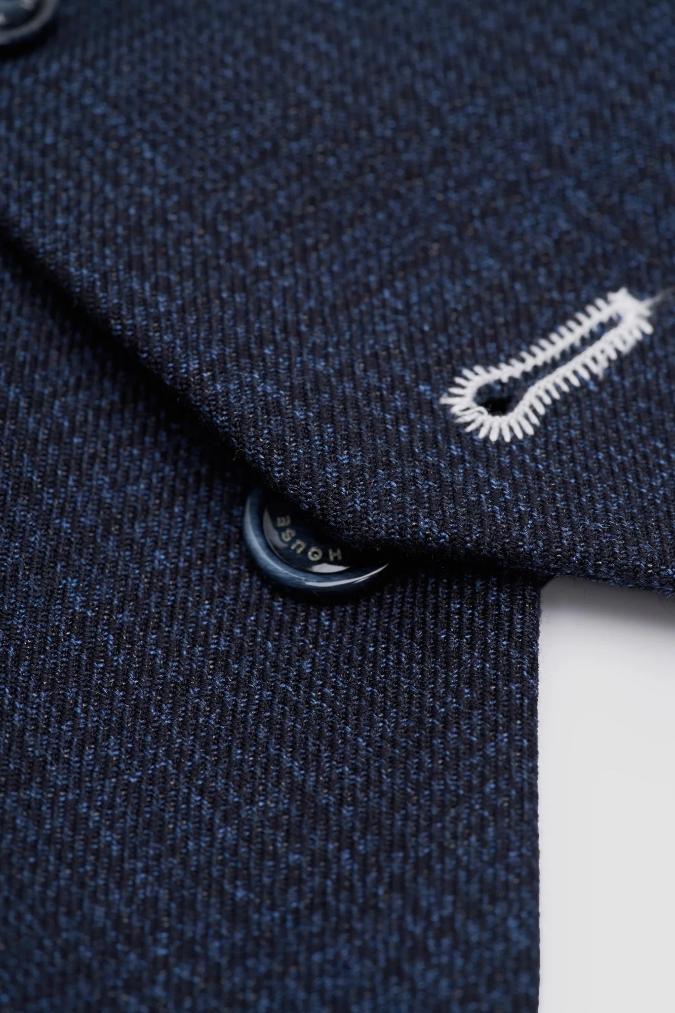 Caridi - Marinblå väst i tweed för män