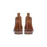 Herr Chelsea Dealer Boots i äkta läder, slip-on, smart casual, retro, vintage, blinders, klassisk