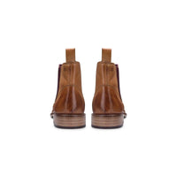 Herr Chelsea Dealer Boots i äkta läder, slip-on, smart casual, retro, vintage, blinders, klassisk