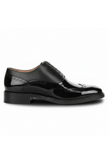 Harry - Herrskor i svart lackläder med brogues
