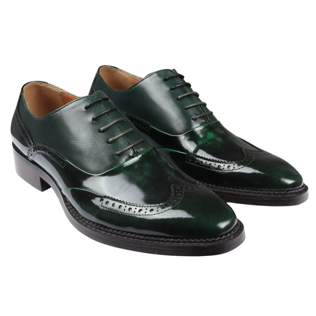 Harry - Herr Gröna Brogues i Lackläder
