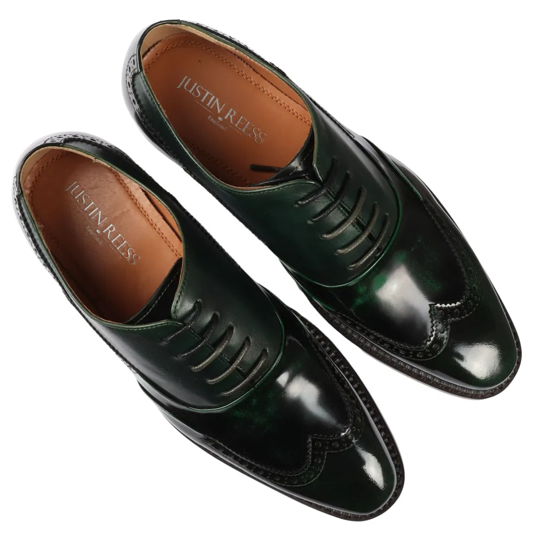 Harry - Herr Gröna Brogues i Lackläder