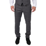 Hobbs - Herrbyxor med grå rutor, vintagestil, retro, elegant bröllop