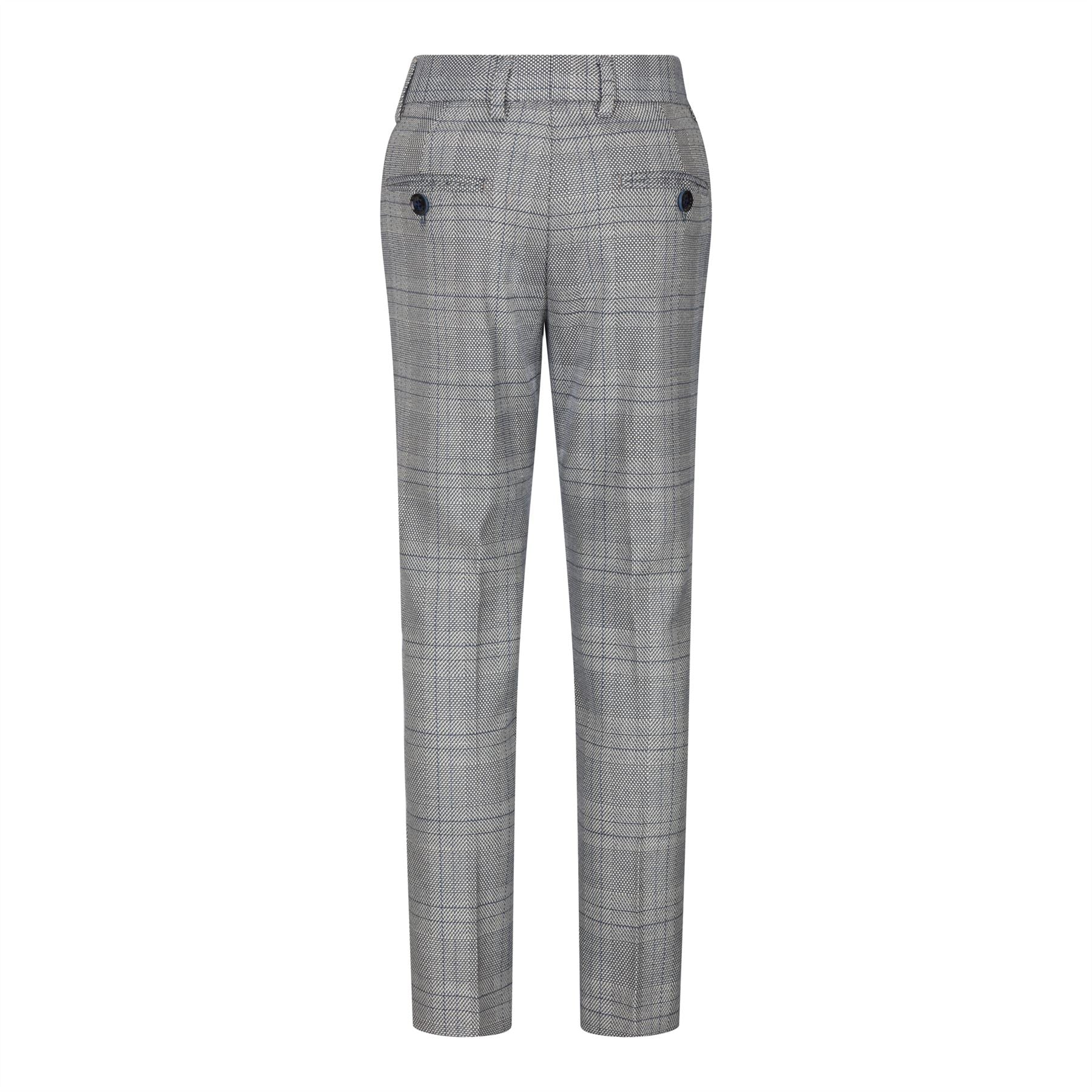 Pojkar Marc Darcy 3-delad kostym Grå Prince of Wales Blårutig Vintage Retro