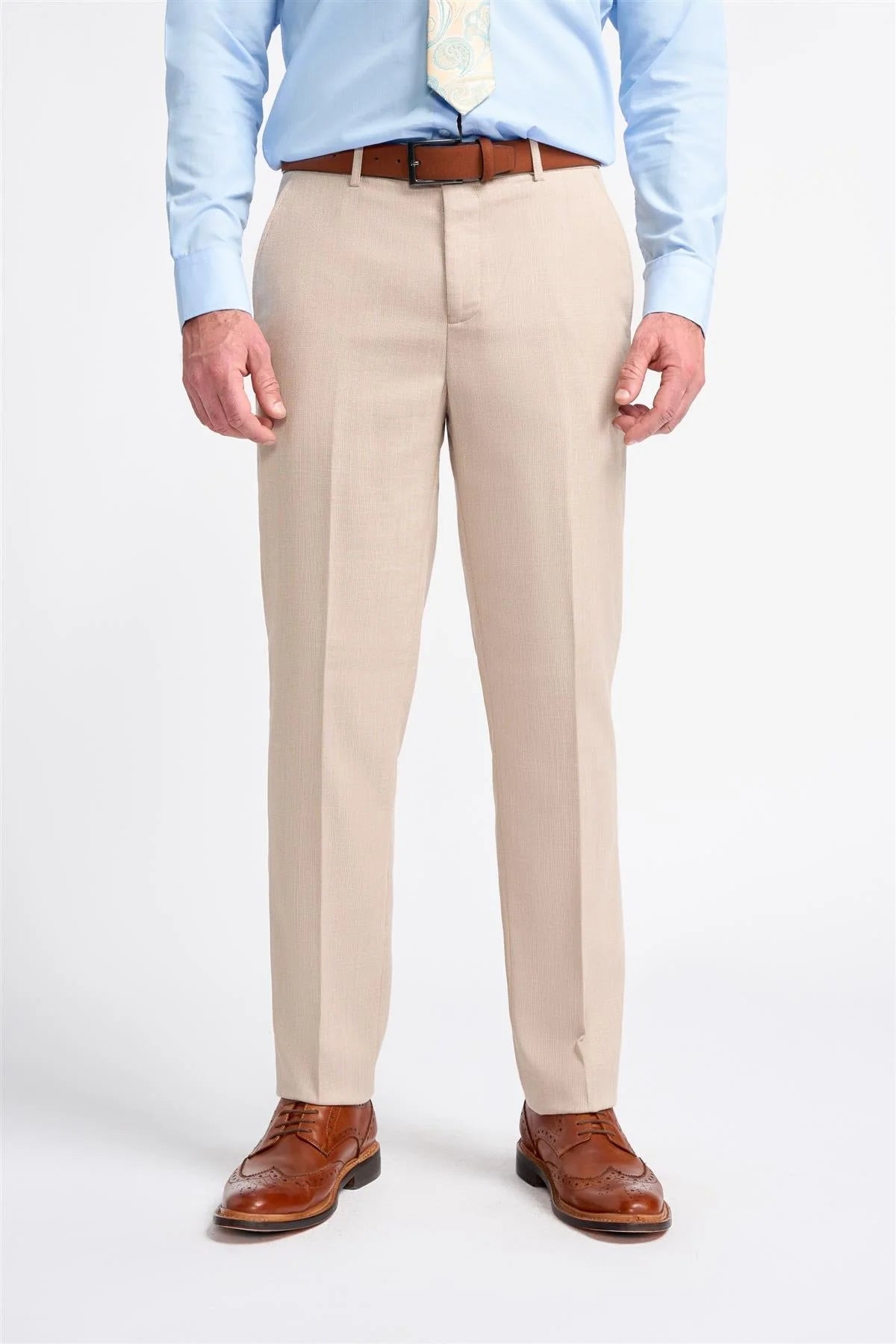 Miami - Beige bröllopsbyxor för män