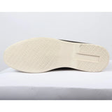 Svarta slip-on loafers i mocka för män, bekväm passform