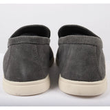 Herr Grå Slip On Loafers i Mocka med Comfort Fit