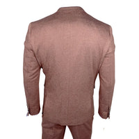 Nathan Herr Brun 3-Delad Slim Fit Kostym