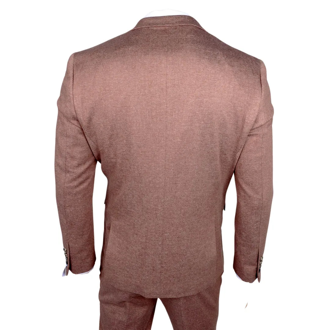 Nathan Herr Brun 3-Delad Slim Fit Kostym