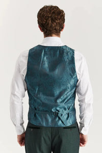 Regent - Grön herrkostym med rutig Prince of Wales-mönster i tre delar