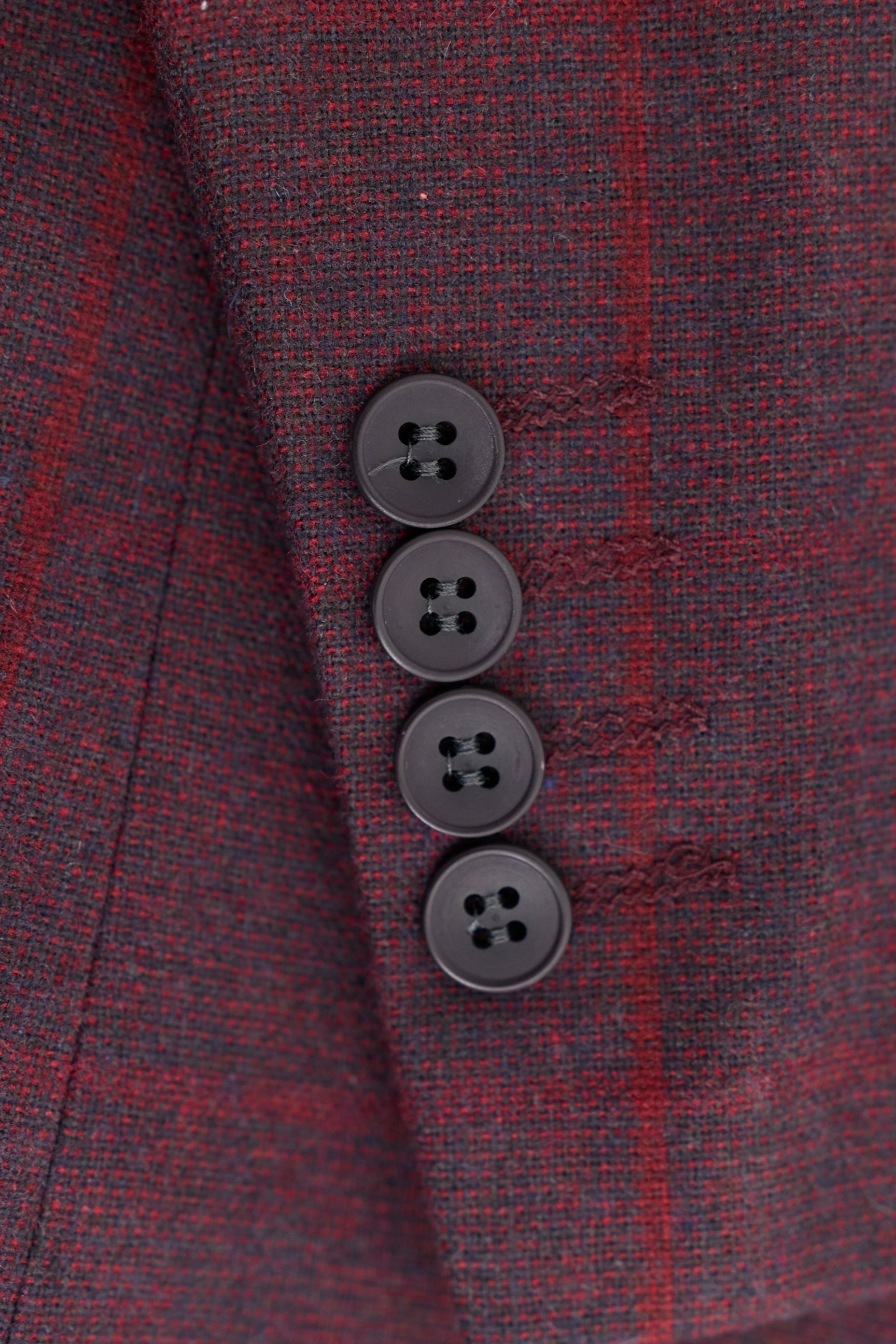 Herrkostym i ull, tweed, plommon, vinröd, 1920-tals Gatsby
