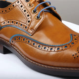 Simon - Herr Bruna Brogue Läderskor